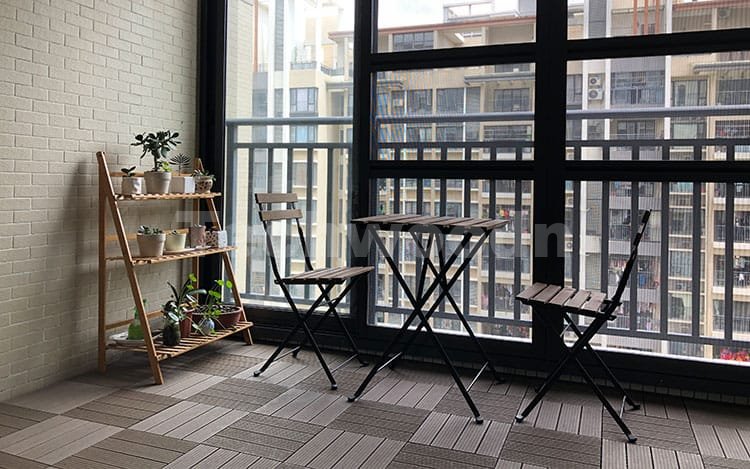 複合パティオ WPC デッキ フローリング タイル