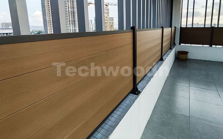 Clôture de confidentialité WPC pour l'extérieur